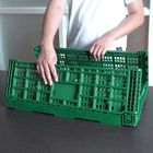 Caixas plásticas do fruto dobrável verde portáteis para compras ao domicílio
